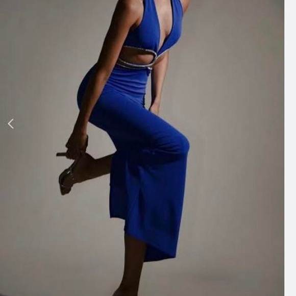 NWT Brand New Meshki NICHA Diamante Cut Out Midi Dress - Picture 14 of 16